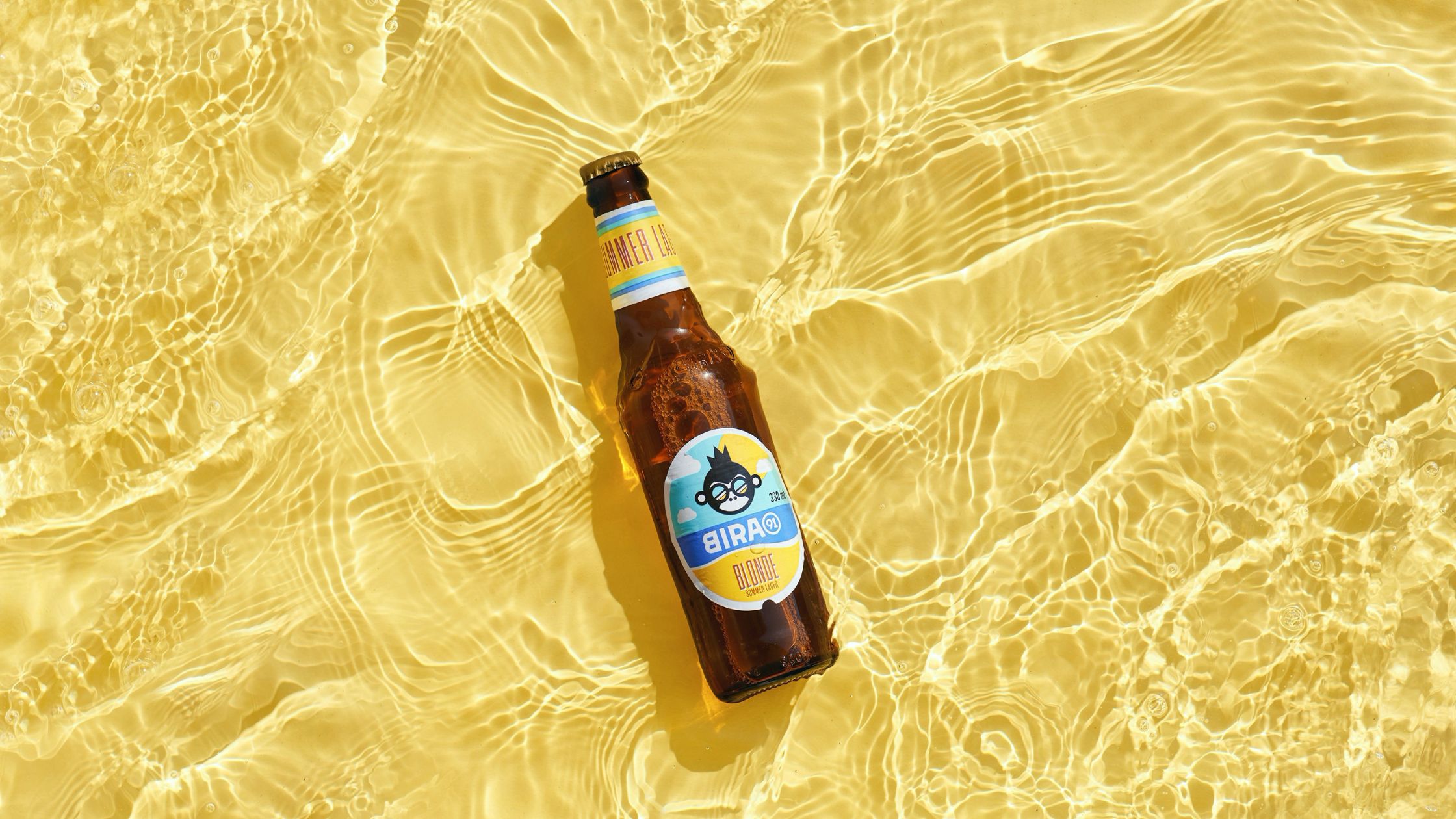 bira 91 blonde summer lager beer bottle with winewhiskyworld logo